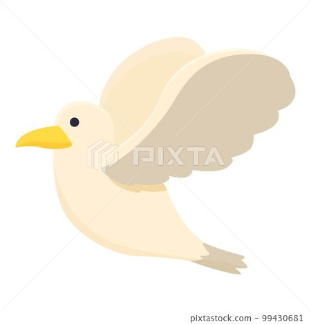 Seagull pet icon cartoon vector. Marine bird. Sea fly Seagull pet icon cartoon vector. Marine bird. Sea fly 99430681