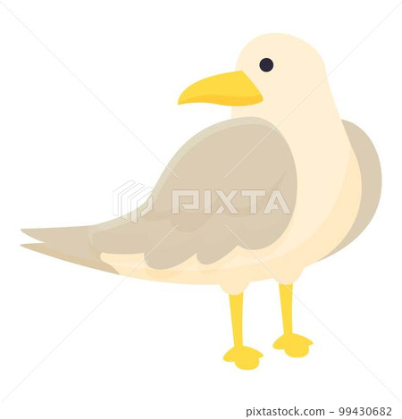 Beach bird icon cartoon vector. Sea fly. Ocean pet Beach bird icon cartoon vector. Sea fly. Ocean pet 99430682