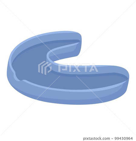 Mouthpiece guard icon cartoon vector. Dental equipment. Accident protector Mouthpiece guard icon cartoon vector. Dental equipment. Accident protector 99430964