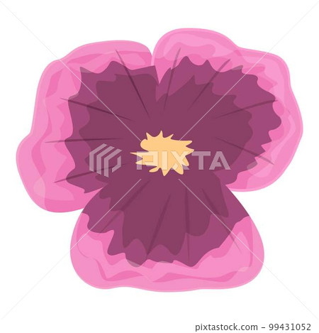 Colorful flower icon cartoon vector. Pink flower. Spring dark 99431052