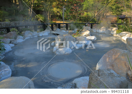 別府大西法津地獄的景色,到處都是球狀的熱泥 別府大西法津地獄的景色,到處都是球狀的熱泥 99431118