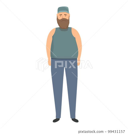 Service trucker icon cartoon vector. Truck driver. Road people Service trucker icon cartoon vector. Truck driver. Road people 99431157