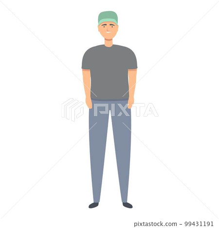 Trucker icon cartoon vector. Driver cap. Truck man 99431191