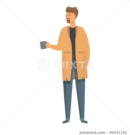 Jobless man icon cartoon vector. Poverty people. Parent refugee Jobless man icon cartoon vector. Poverty people. Parent refugee 99431192