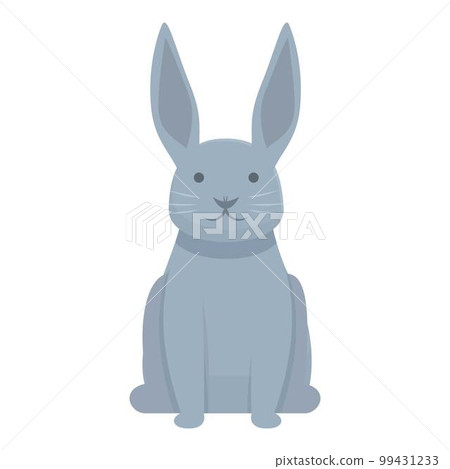 Grey rabbit icon cartoon vector. Easter pet. Rodent wildlife 99431233