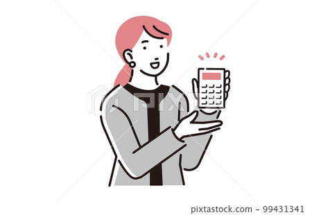 Business person woman with calculator 99431341