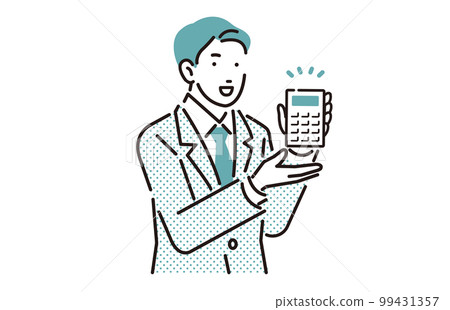 Business person male with calculator Business person male with calculator 99431357