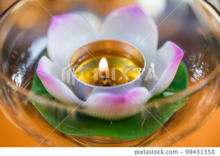 Lotus candle close-up view in a buddhist temple, Chengdu, Sichuan province, China Lotus candle close-up view in a buddhist temple, Chengdu, Sichuan province, China 99431358