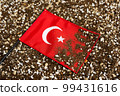 flag on the soil 99431616