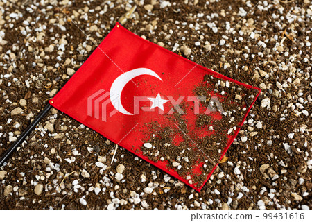 土地上的旗幟 99431616