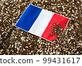 flag on the soil 99431617