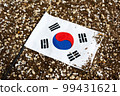 flag on the soil 99431621