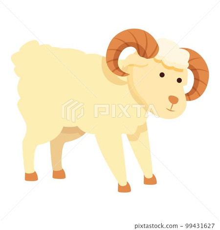 Ram horn icon cartoon vector. Animal head. Game zodiac 99431627