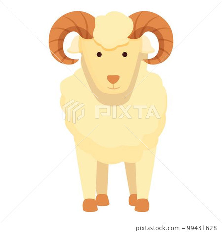 Ram lamb icon cartoon vector. Animal head. Wild emblem 99431628