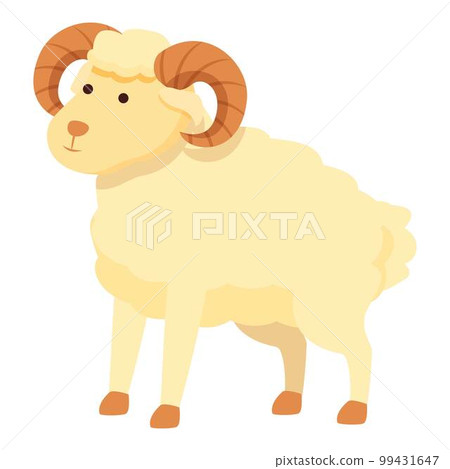 Ram animal icon cartoon vector. Goat sheep. Zodiac predator Ram animal icon cartoon vector. Goat sheep. Zodiac predator 99431647