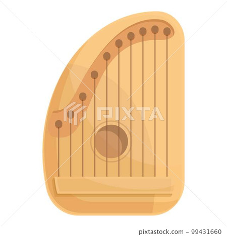 String gusli icon cartoon vector. Kantele music. Folk harp 99431660