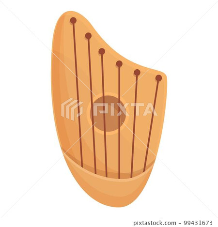 Retro gusli icon cartoon vector. Kantele music. Traditional string Retro gusli icon cartoon vector. Kantele music. Traditional string 99431673