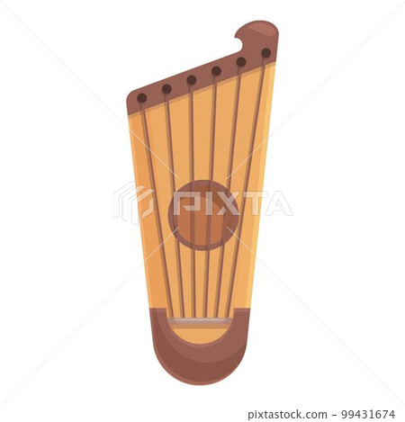 Gusli music icon cartoon vector. Retro kannel. Chord instrument 99431674