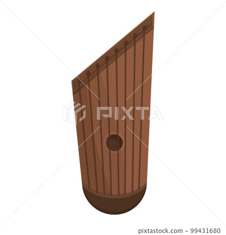 Kannel icon cartoon vector. Gusli music. Wood guitar 99431680