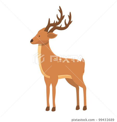 Cute wild deer icon cartoon vector. Forest animal. Zoo profile 99431689