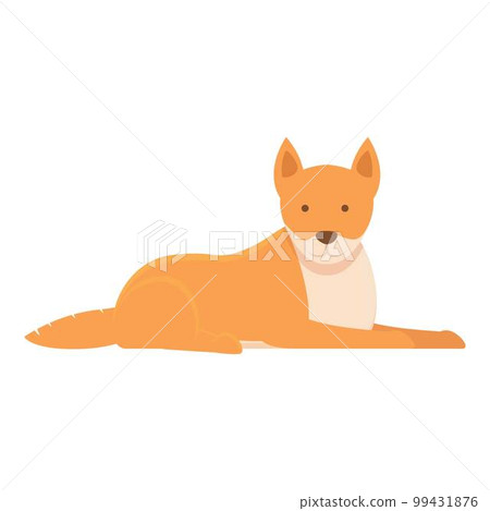 Relax mammal icon cartoon vector. Australia dog. Cute fauna Relax mammal icon cartoon vector. Australia dog. Cute fauna 99431876