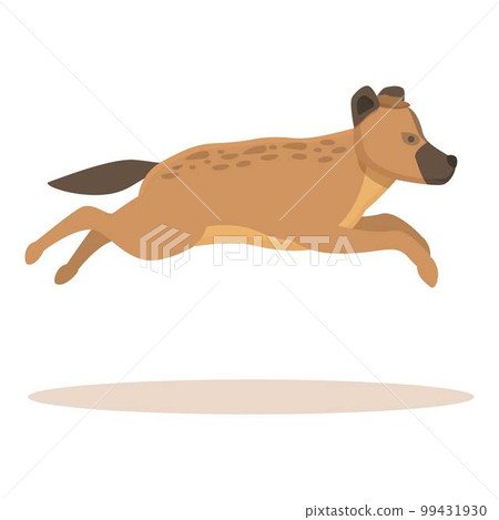 Running hyena icon cartoon vector. Wild mammal. Fauna predator 99431930