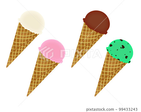 蛋筒冰淇淋，4種口味套裝（無主線） 99433243