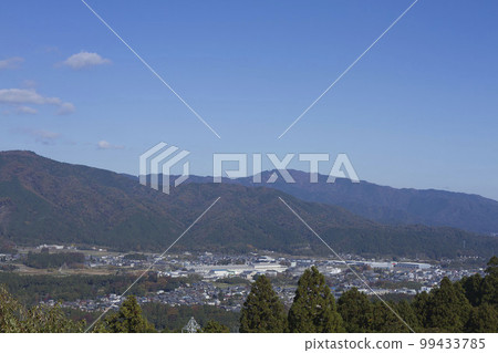 Mid-November Sekigahara town seen from Matsuoyama Kobayakawa Hideaki camp Mid-November Sekigahara town seen from Matsuoyama Kobayakawa Hideaki camp 99433785