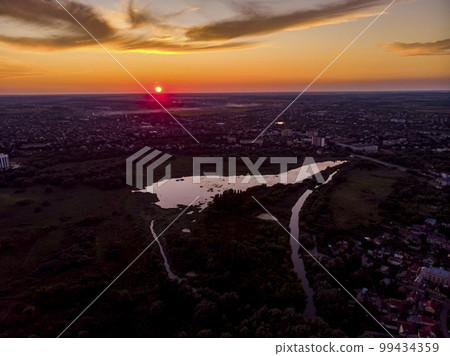 bird's eye view of the sunset bird's eye view of the sunset 99434359