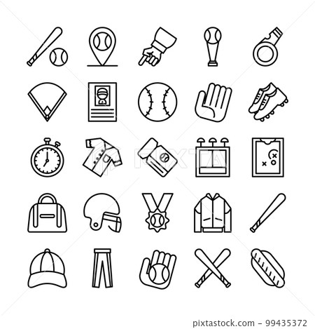 Baseball Icon Set 99435372