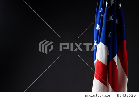 Flag of usa on black background, with copy space Flag of usa on black background, with copy space 99435529