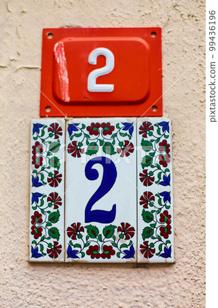 interesting plates with the number of a house in Istanbul interesting plates with the number of a house in Istanbul 99436196
