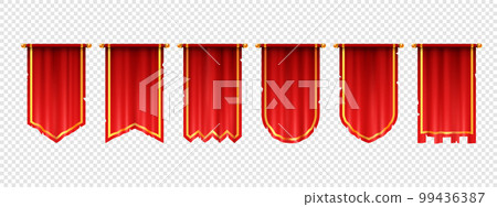 Vertical flag banner for medieval 3d game scene Vertical flag banner for medieval 3d game scene 99436387