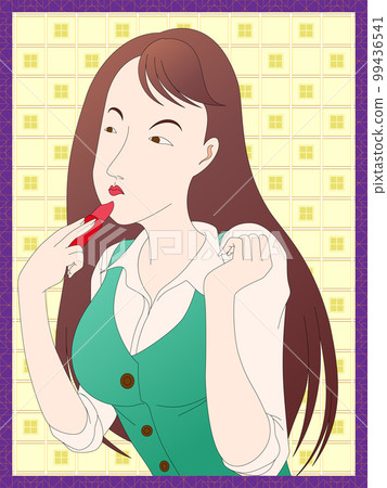 Japanese old style woman Japanese old style woman 99436541