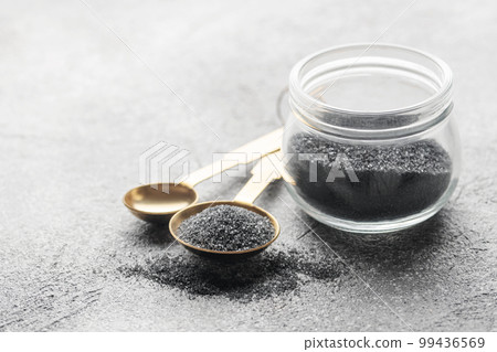 Hawaiian black lava sea salt. Hawaiian black lava sea salt. 99436569