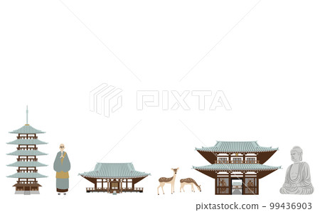 Temple illustration line No outline 99436903