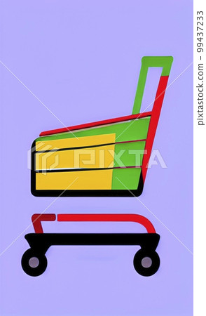 close up shopping cart isolated close up shopping cart isolated 99437233