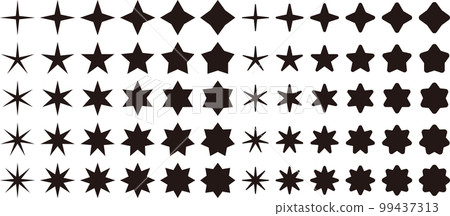 set of black stars 99437313