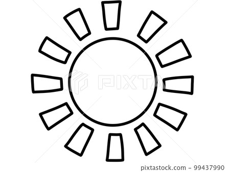 hand drawn illustration of the sun hand drawn illustration of the sun 99437990
