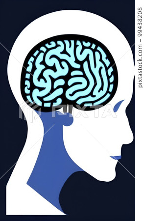 human head with brain for science human head with brain for science 99438208