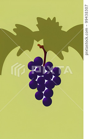 bunch of grapes with green leaves bunch of grapes with green leaves 99438307