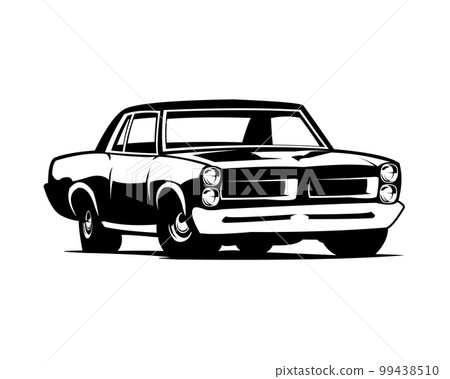 Pontiac GTO Judge silhouette. legendary muscle car vector design of 1969. isolated white background view from side. Best for its incredible speed, for logos, badges, emblems, icons. available eps 10. Pontiac GTO Judge silhouette. legendary muscle car vector design of 1969. isolated white background view from side. Best for its incredible speed, for logos, badges, emblems, icons. available eps 10. 99438510