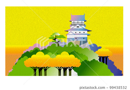 Inuyama Castle (oil painting style touch) 99438532