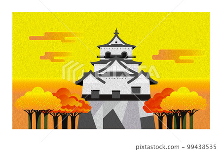 Hikone Castle (oil painting style touch) 99438535