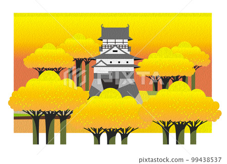 Inuyama Castle (oil painting style touch) 99438537