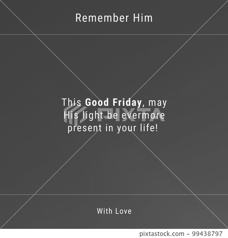 Composition of good friday text and copy space on grey background Composition of good friday text and copy space on grey background 99438797