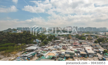 a Squatter housing in Lau Fau Shan, hong kong, Feb 18 2023 a Squatter housing in Lau Fau Shan, hong kong, Feb 18 2023 99438953