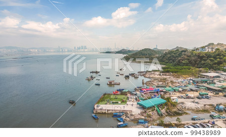 a Squatter housing in Lau Fau Shan, hong kong, Feb 18 2023 a Squatter housing in Lau Fau Shan, hong kong, Feb 18 2023 99438989
