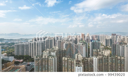 a landscape of the Tin Shui Wai Estate, Feb 18 2023 99439020
