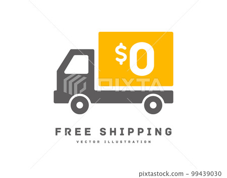 Free shipping icon FREE $0 vector illustration Free shipping icon FREE $0 vector illustration 99439030